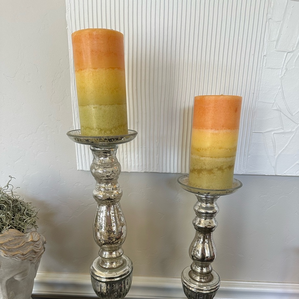 Chesapeake Bay Multicolor Stripped Candles